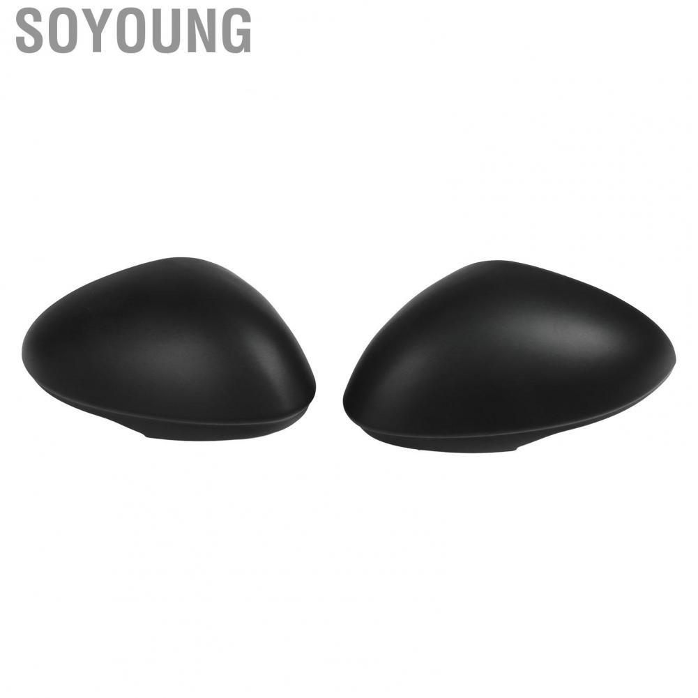 Soyoung Exterior Mirror Cover Protector  Rearview Decoration Impact Proof Crack Durable Easy Installation Matte Black for Car