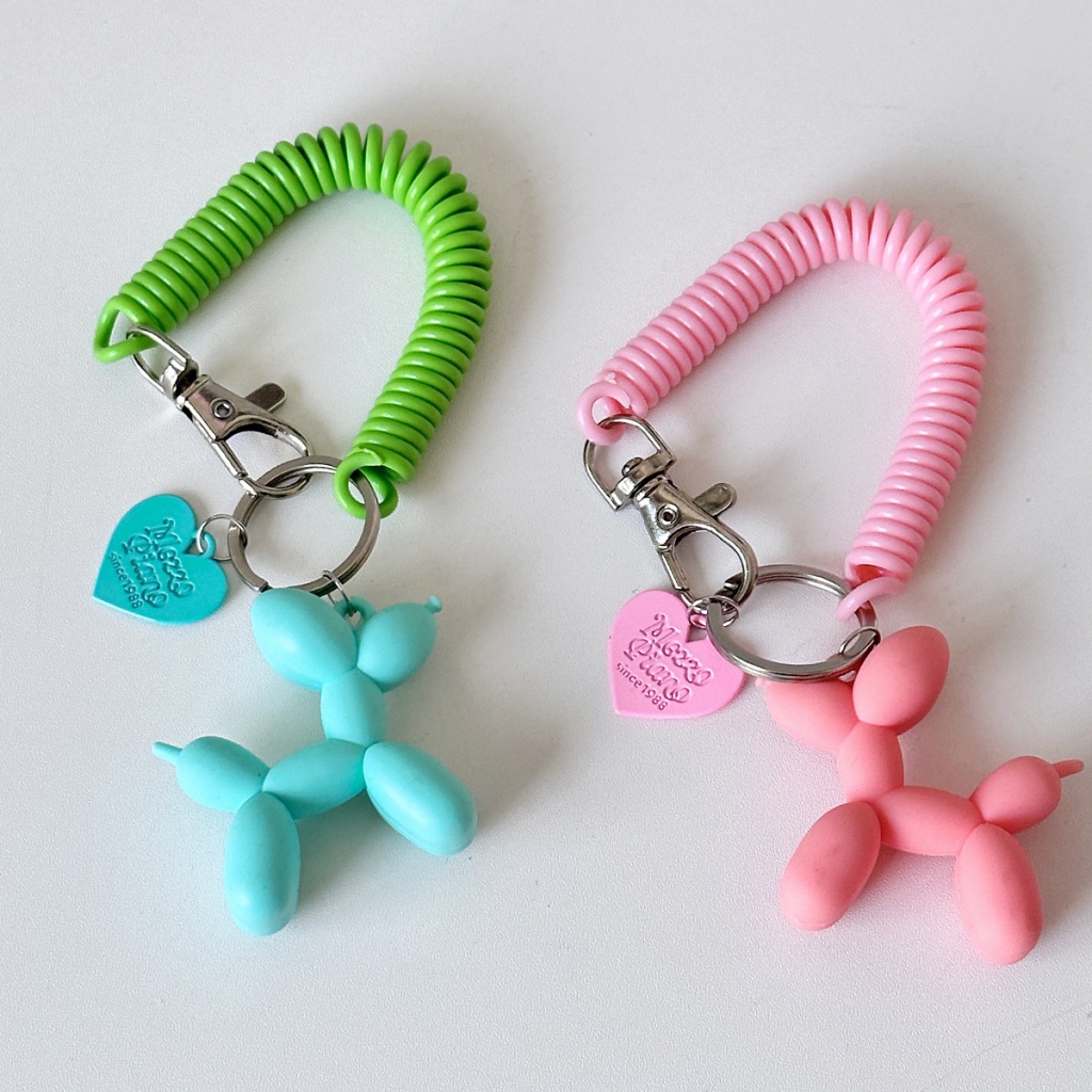 Móc Khóa Hình Chú Chó Bong Bóng Hoạt Hình Đáng Yêu