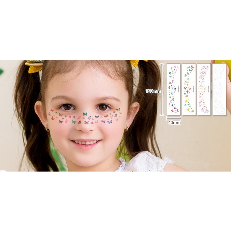 Set 6 Hình Xăm Dán Tạm Thời Chống Nước Dùng Một Lần Họa Tiết Hoạt Hình Dễ Thương Cho Trẻ Em