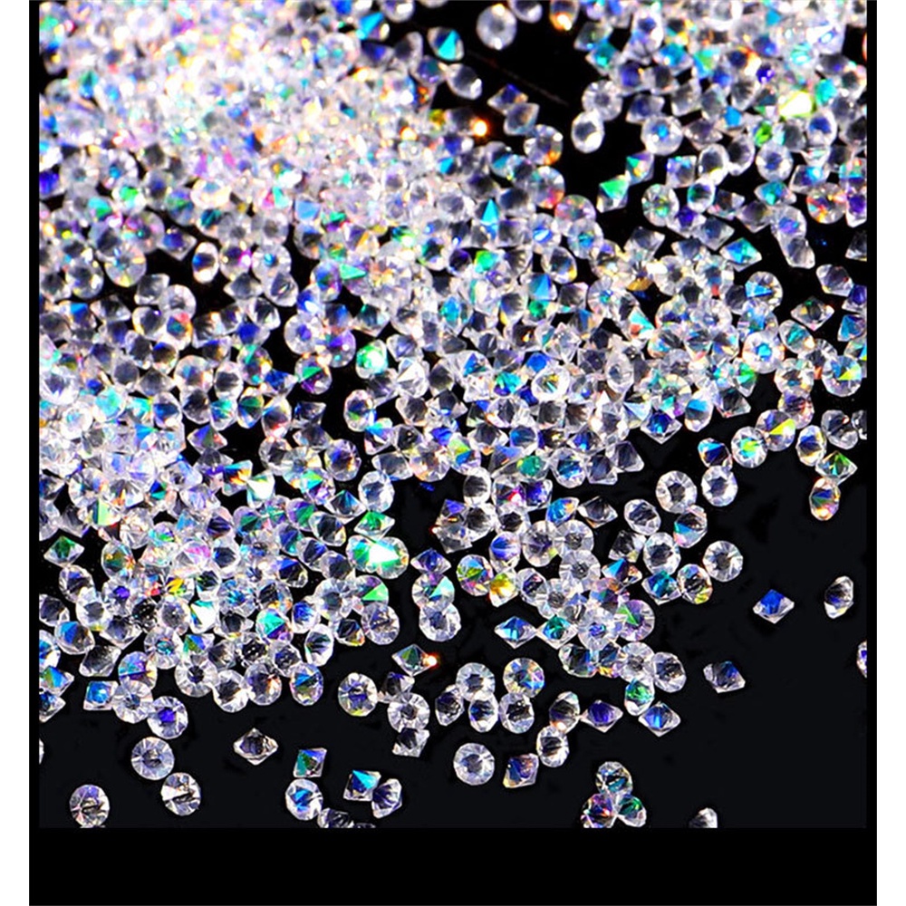 Phụ Kiện Trang Trí Móng Tay Nghệ Thuật Tạo Hiệu Lọ Hạt Kim Cương Siêu Nhỏ Trong Suốt 8 Màu Trang Trí Móng Tay