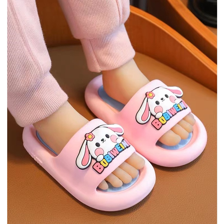 Dép Đi Trong Nhà Đế Mềm Chống Trượt Họa Tiết Hoạt Hình Dễ Thương Cho Bé Gái