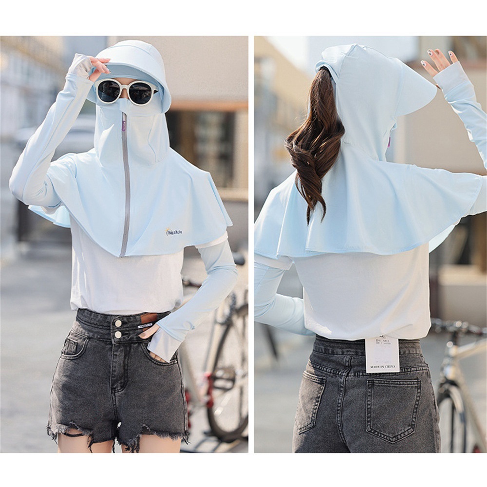 ⚡Còn Hàng⚡Mũ Che Nắng Chống Nắng Mũ Khăn Choàng Bảo Vệ Mặt Mũ Che Nắng Chống Nắng 360 Độ Vải Trơn Vải Viscose Thoáng Khí