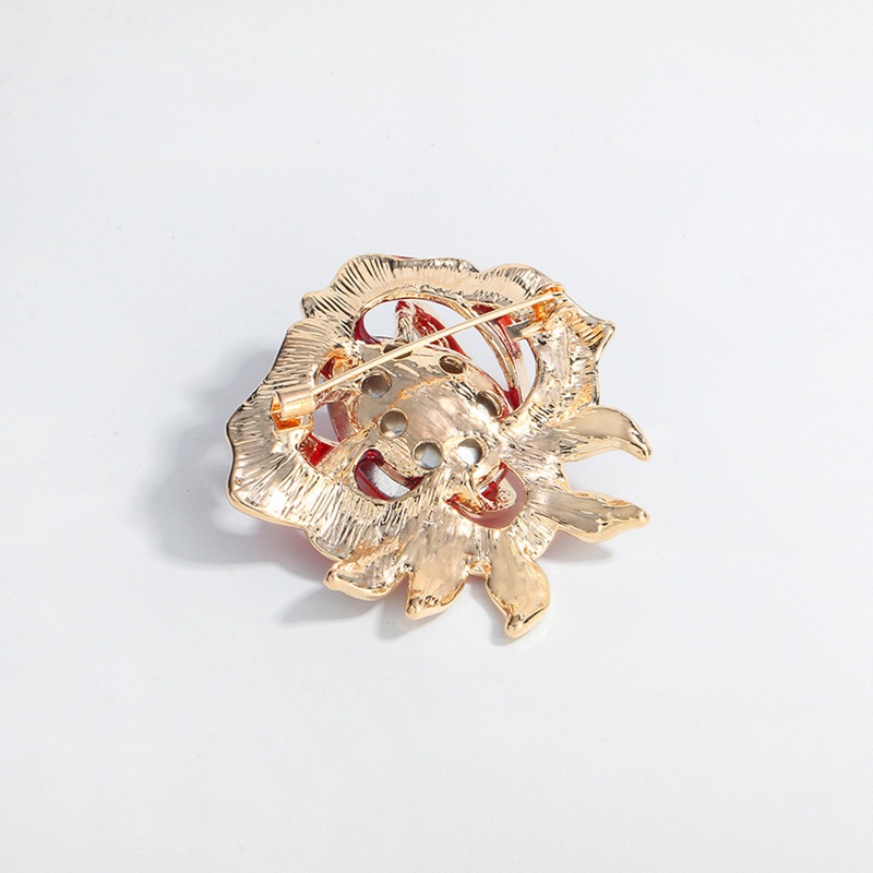 Ghim Cài Áo Hình Hoa Hồng Tráng Men 4 Màu Sắc Thời Trang