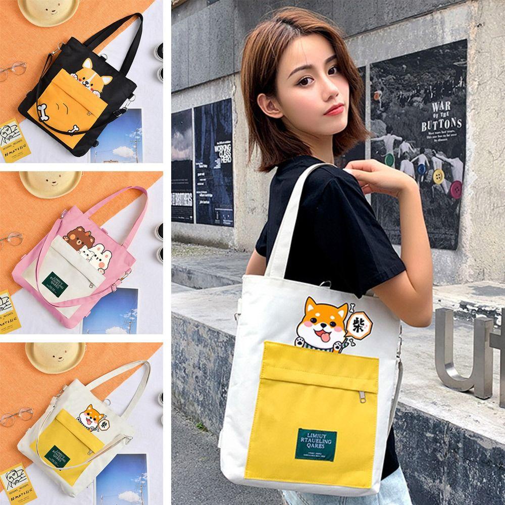 Túi Xách Vải Canvas Dễ Thương Cho Nữ
