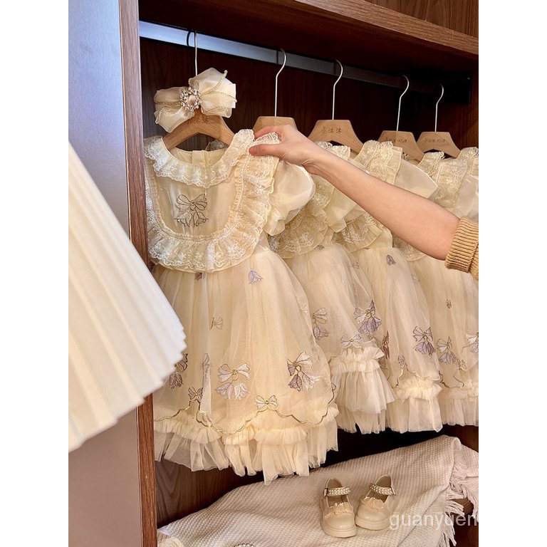 Đầm Công Chúa Lolita Phong Cách Phương Tây Thời Trang Mùa Hè 2023 Mới Cho Bé Gái