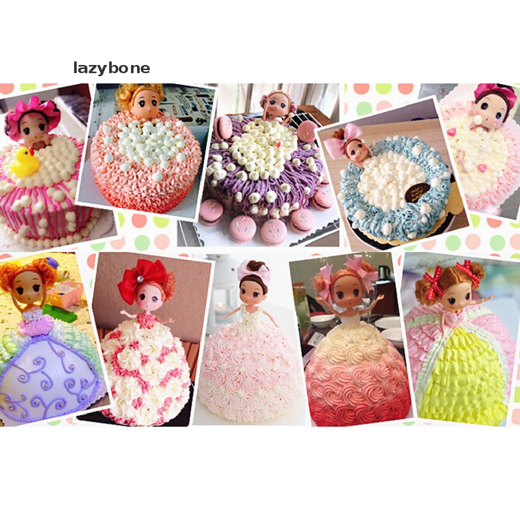Búp Bê Đồ Chơi Mini 18cm Có Tóc Vàng Nâu Trang Trí Bánh Kem Dễ Thương