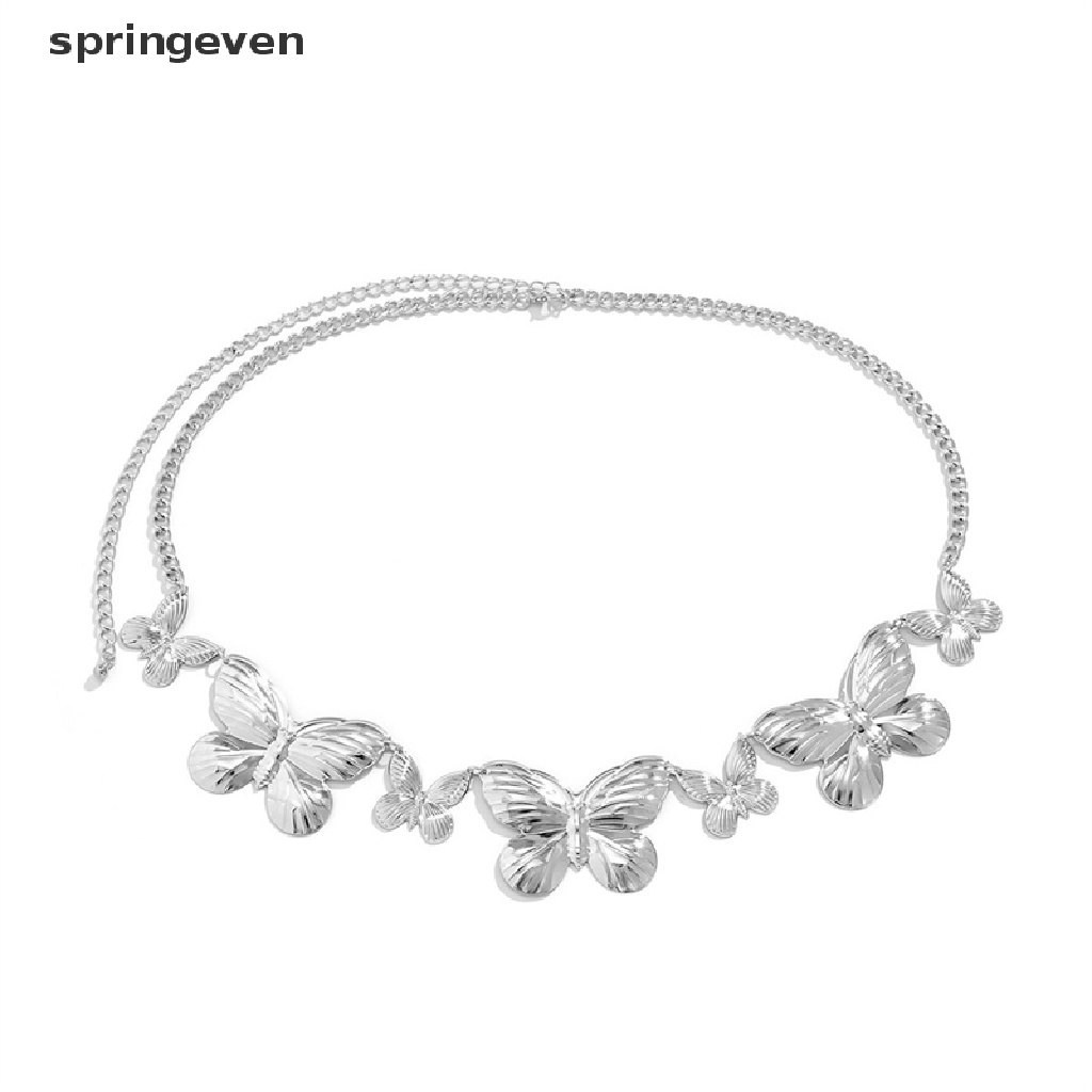 Dây Xích Đeo Hông Bằng Kim Loại Hình Bướm Lớn Phong Cách Punk Cá Tính Cho Nữ