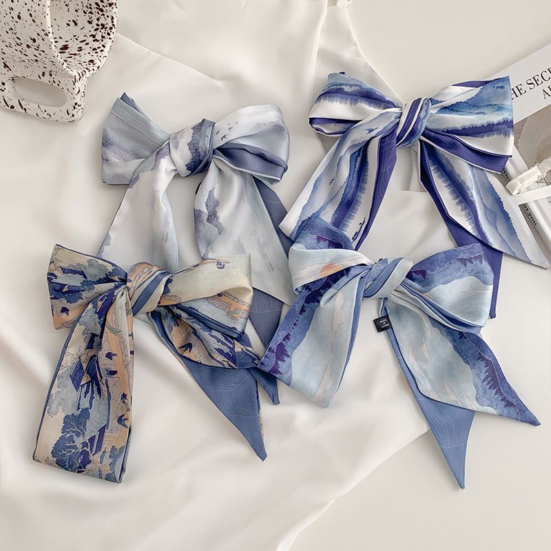 Khăn Quàng Cổ Lụa Hai Mặt Phong Cách Trung Hoa Cổ Điển Thanh Lịch Dành Cho Nữ