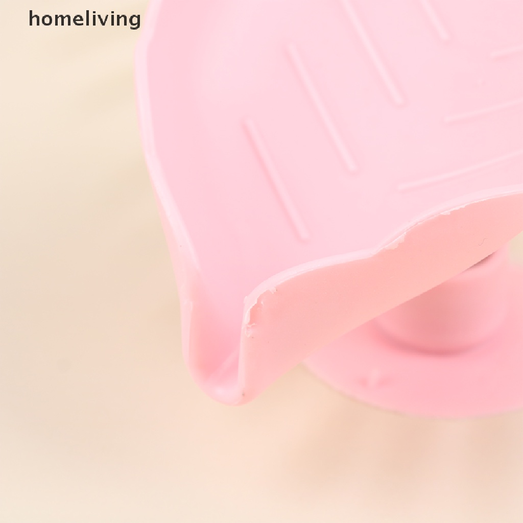 1 Khay Đựng Xà Phòng Hình Chiếc Lá Sáng Tạo Không Cần Đục Lỗ