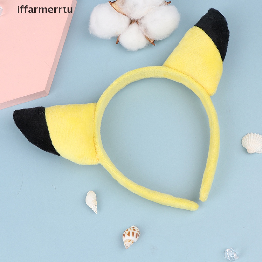 Băng Đô Cài Tóc Hình Pikachu Nhồi Bông Đáng Yêu Cho Bé