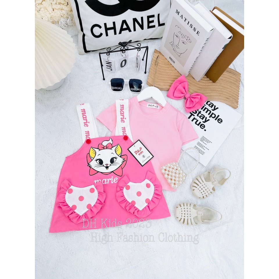 SET YẾM MÈO KÈM BUỘC TÓC NƠ HỒNG XINH XẮN CHO BÉ GÁI - SYM