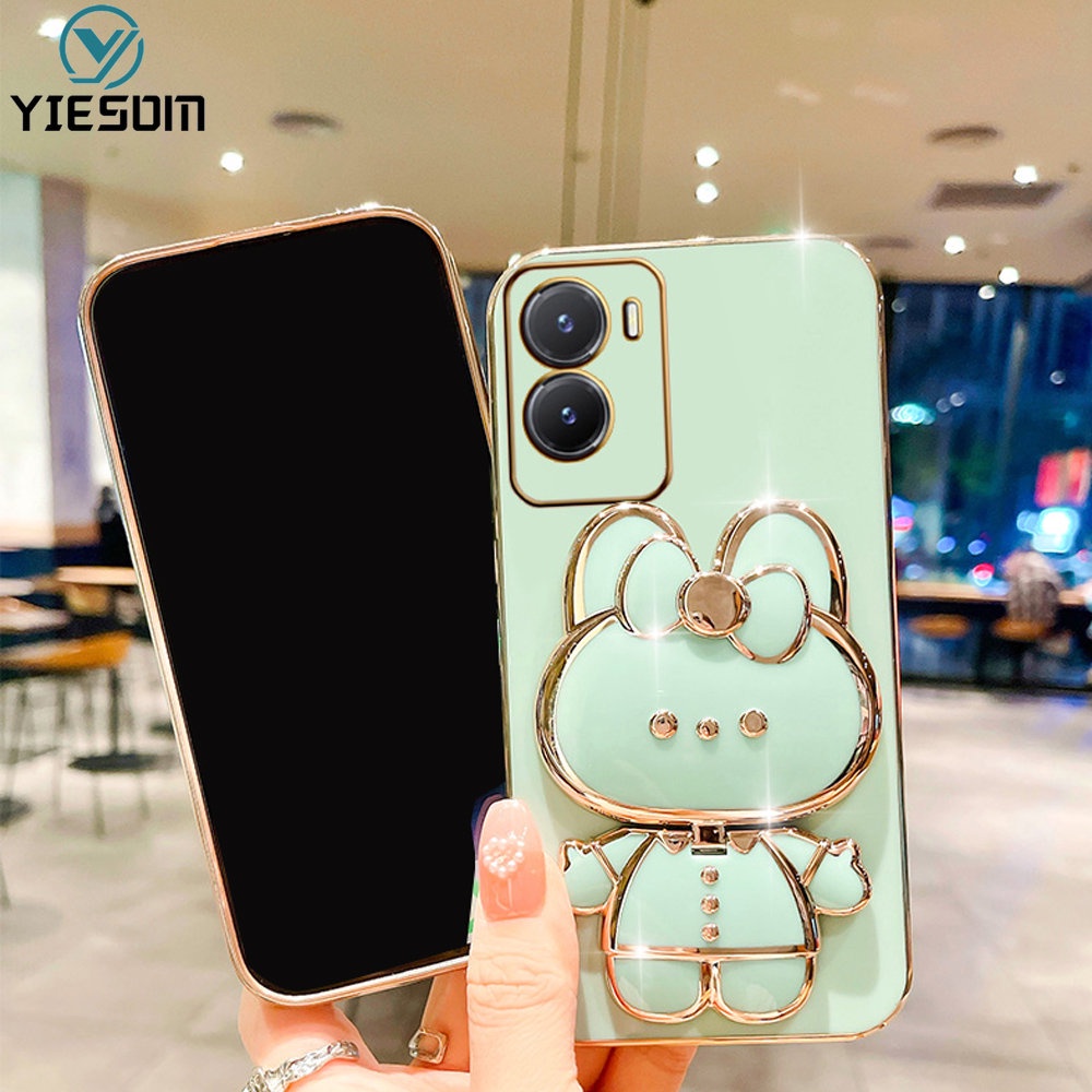 Ốp Điện Thoại Có Giá Đỡ Hình Thỏ Dễ Thương Cho Vivo Y22 Y22S Y16 Y02 Y02S Y35 Y15A Y15S Y01