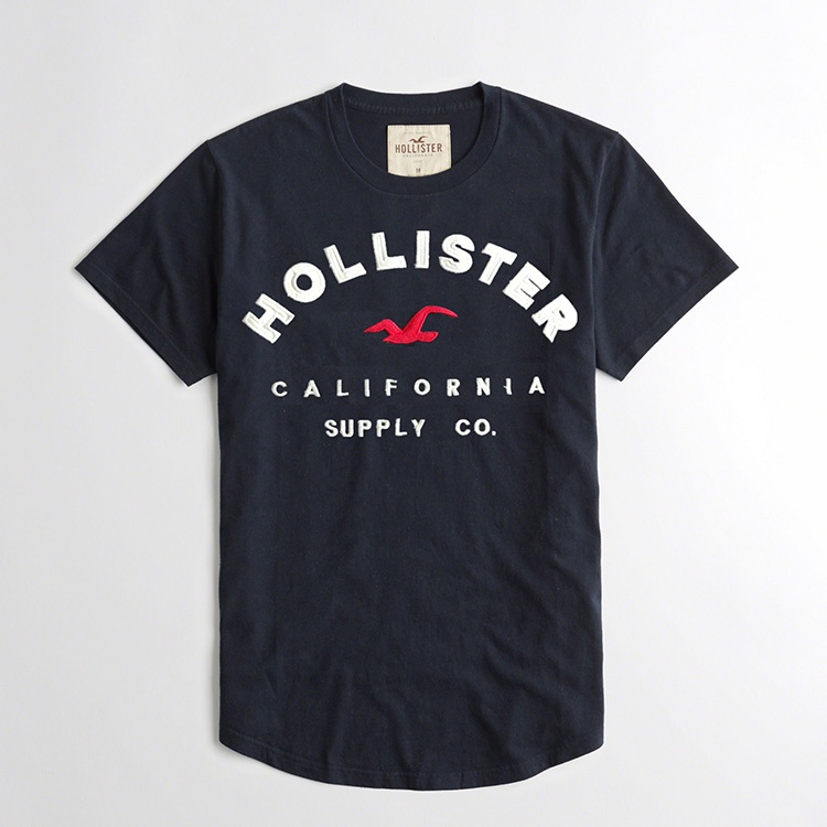 Hollister Áo Thun cotton Tay Ngắn Cổ Thuyền Phong Cách Âu Mỹ Thời Trang Mùa Hè Cho Nam
