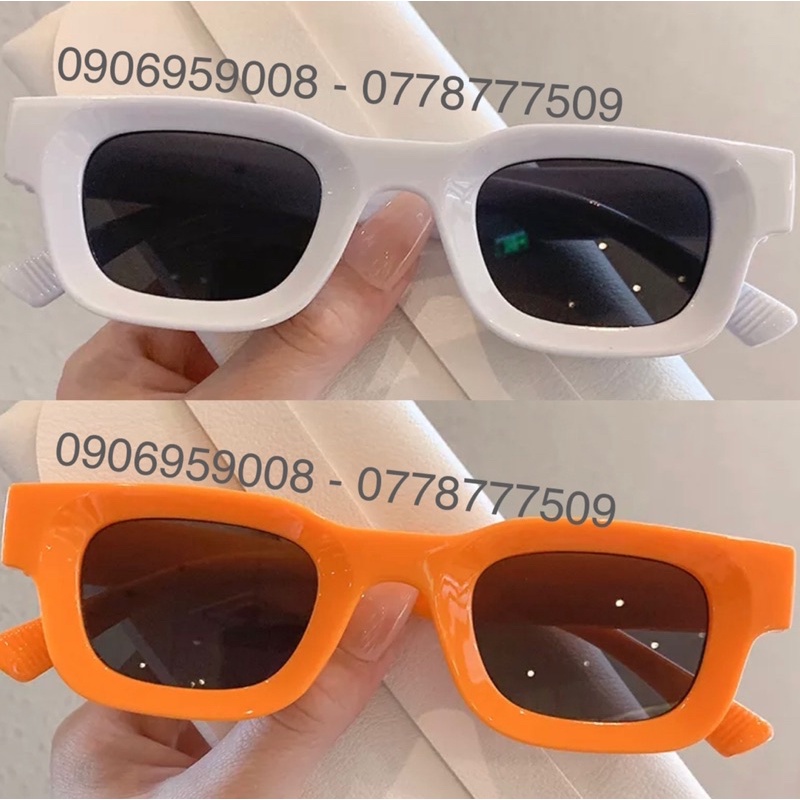 Kính Vuông Nhỏ Bầu Màu Sắc Cam Trắng Đen Xanh Hot Trend Teen Tik Tok Hip Hop 2023 ST STORE