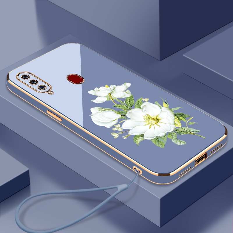 ốp lưng Samsung A20S A207F Ốp Điện Thoại silicone Mềm Siêu Mỏng Mạ Điện Họa Tiết Hoa Cho Samsung A20S A207F