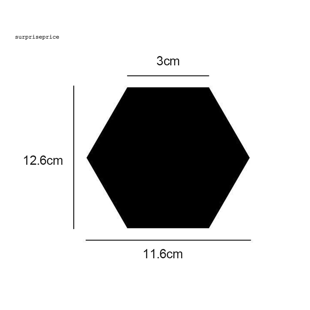 Bộ 12 Miếng Dán Tường Tráng Gương Hình Lục Giác 3D DIY Trang Trí Nhà Cửa
