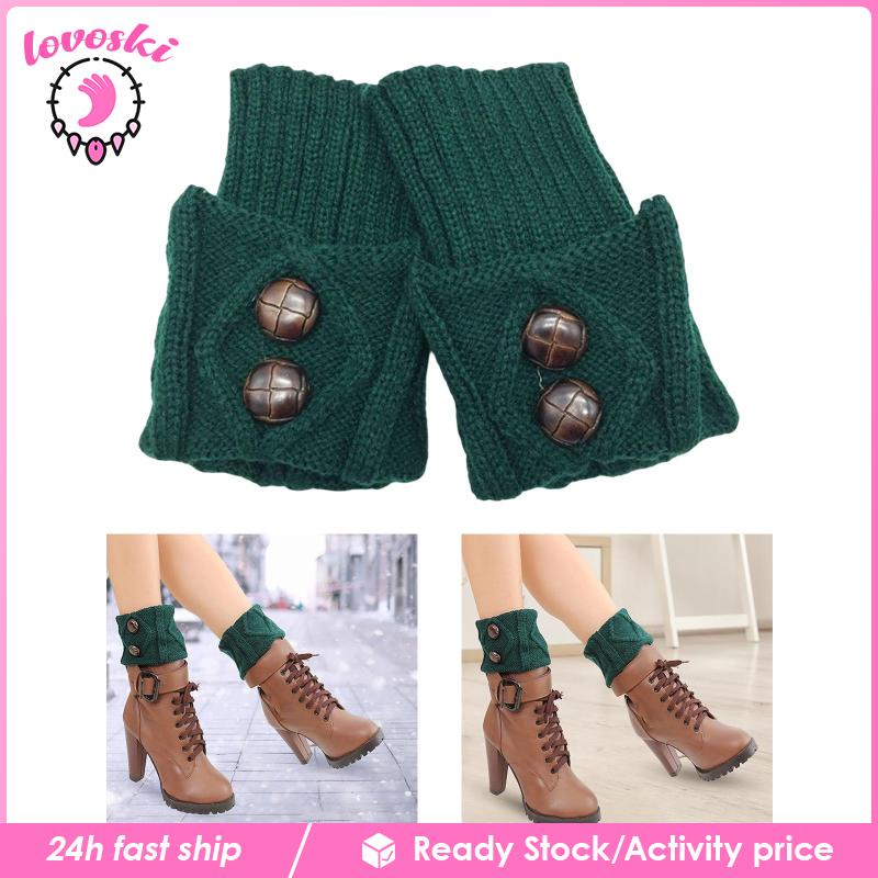 [Lovoski] Vớ Ống Chân Dệt Kim Giữ Ấm Mùa Đông Thời Trang Cho Nữ