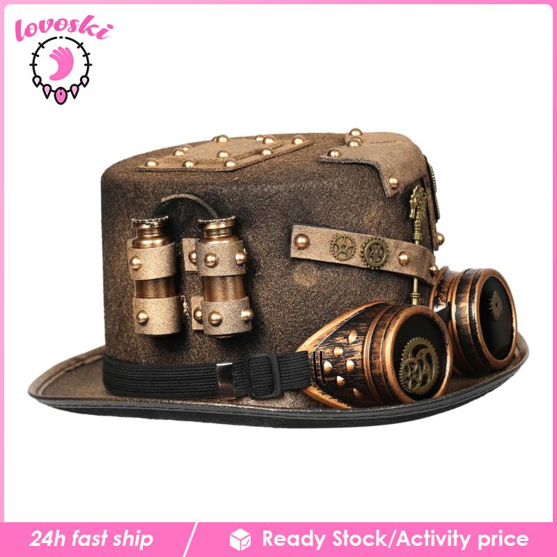 Mũ Biểu Diễn Ảo Thuật Phong Cách Steampunk Cá Tính