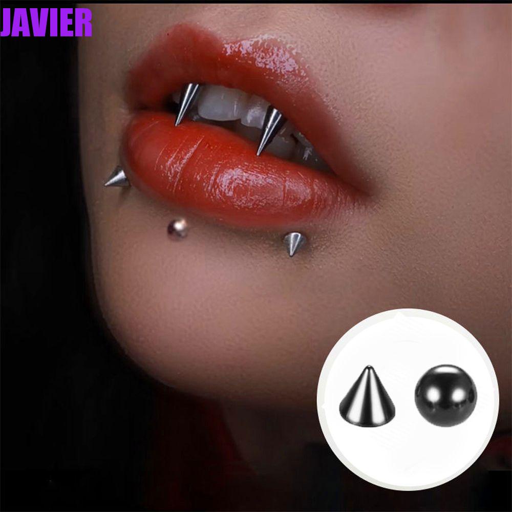 JAVIER Fake Lip Stud Creative Body Jewelry Men For Earrings No Piercing For Women No Piercing Jewelr