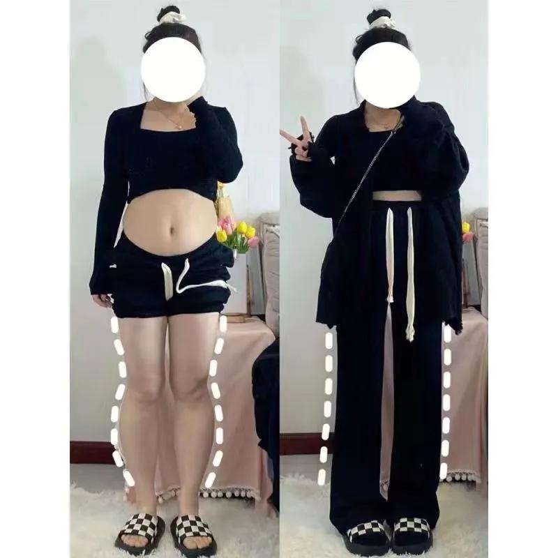 Quần Ống Rộng Vải Mỏng Thoải Mái Hình Quả Lê Cao Cấp Thoải Mái Mùa Xuân Hè cc Slimmer Mỏng Nhìn Đường Phố Cỡ Lớn mm Fat mm