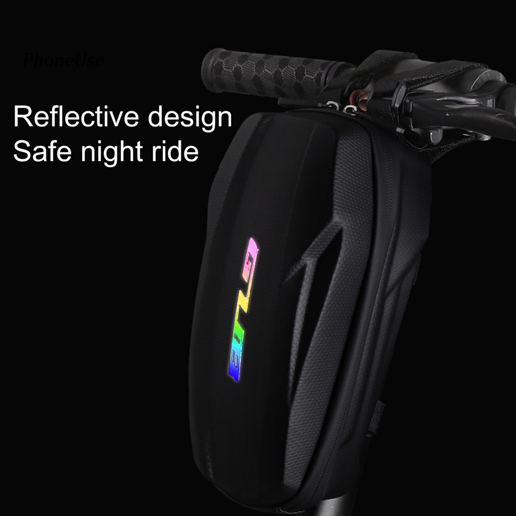 Túi Da PU 2.6L Chống Thấm Nước Chống Trộm Gắn Ghi Đông Xe Scooter