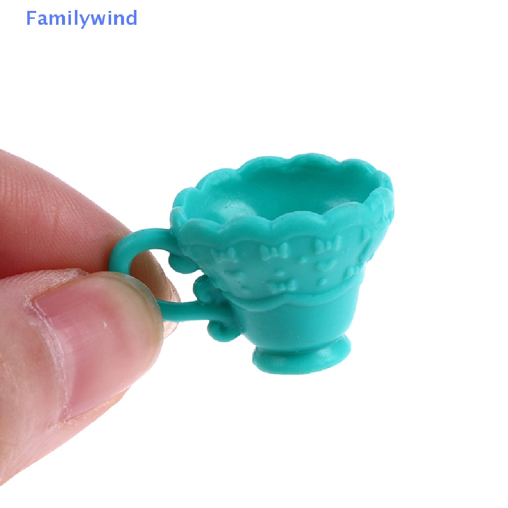 Set 4 Ly Cà Phê Mini Tỉ Lệ 1: 12 Dùng Để Trang Trí Nhà Búp Bê