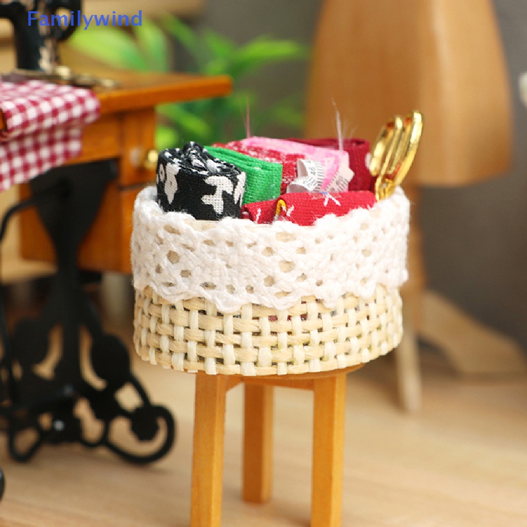 Bộ Dụng Cụ May Vá Thủ Công Tỉ Lệ 1: 12 Trang Trí Nhà Búp Bê