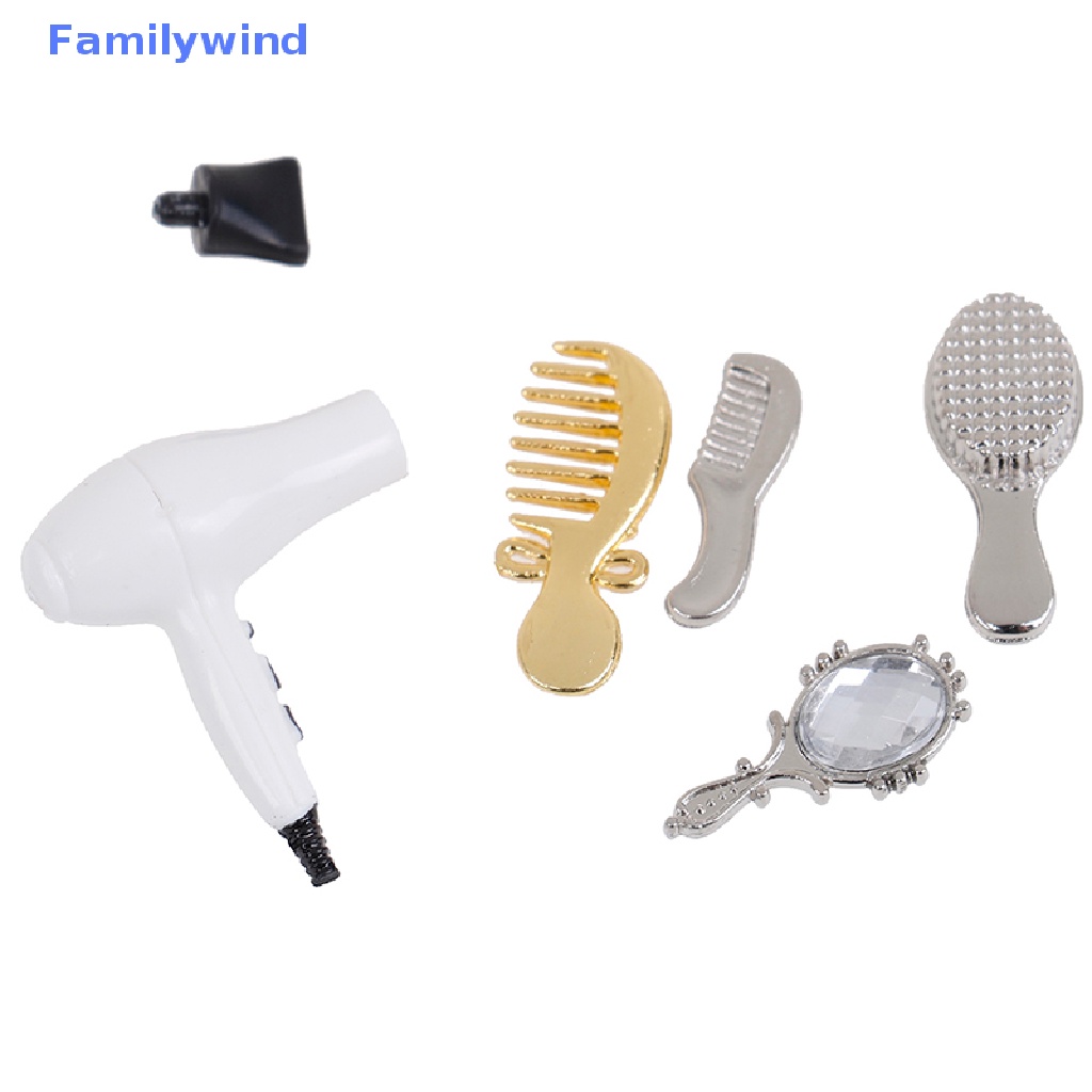 Set 5 Lược Làm Khô Tóc Mini Tỉ Lệ 1: 12 Cho Nhà Búp Bê