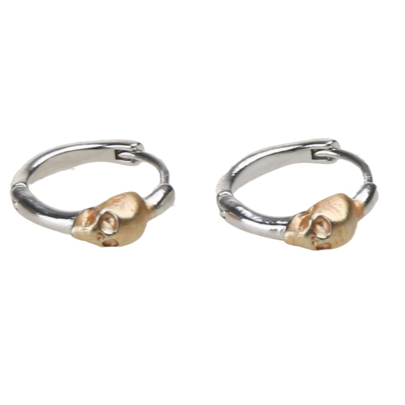 1 Cặp Bông Tai Hình Đầu Lâu Phong Cách Gothic Punk Cổ Điển Cho Nữ