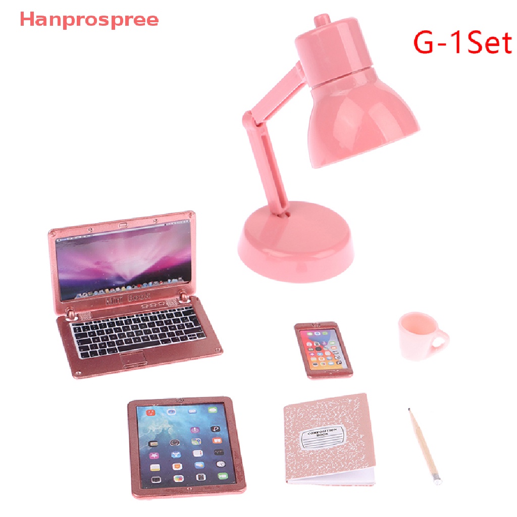 Bộ Mô Hình Đèn Bàn / Laptop / Điện Thoại / Cốc / Máy Tính Bảng Trang Trí Nhà Búp Bê 1: 12