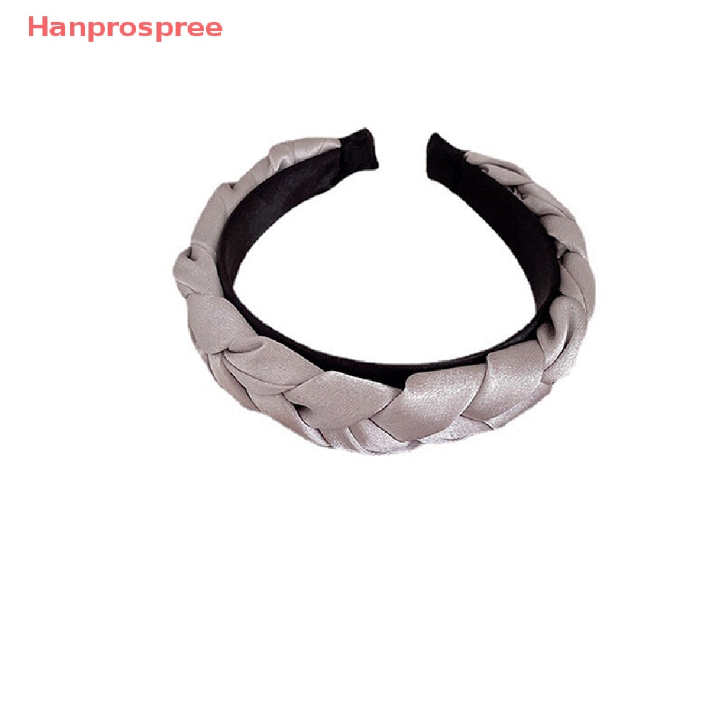 Hanprospree > Băng Đô Bện Tóc Bản Rộng Màu Trơn Thời Trang