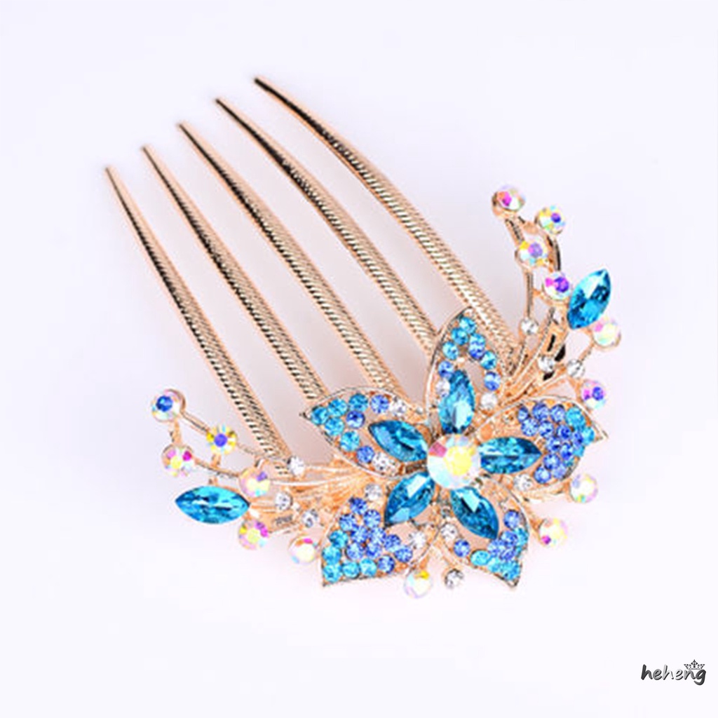 Lược Hợp Kim Đính Kim Cương Lấp Lánh Thanh Lịch Cho Mẹ Và Con Gái