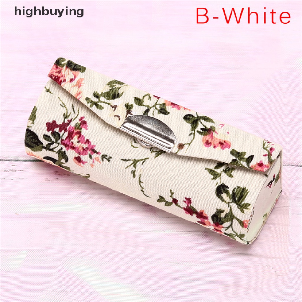 Hộp Đựng Son Môi Họa Tiết Thêu Hoa Kèm Gương Phong Cách Retro