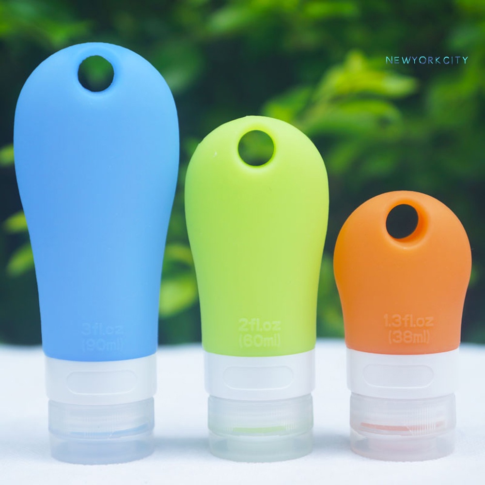 Chai Silicone Rỗng Đựng Dầu Gội 38 / 60 / 90ml Tiện Dụng Khi Đi Du Lịch