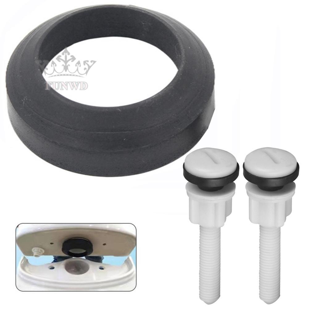 【FUNWD】Toilet Hinge Close Coupling Bolts and Nuts Toilet Cistern Seal Pan Rubber Washer