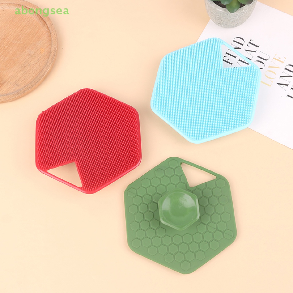 Abongsea Bàn Chải Tắm Massage Tẩy Tế Bào Chết Bằng Silicon Bền Dễ Sử Dụng