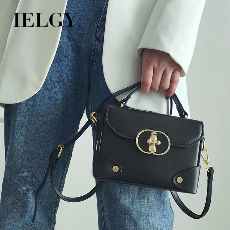 Túi Đeo Chéo Hình Vuông Cỡ Nhỏ Màu Trơn Đơn Giản Thời Trang Cho Nữ