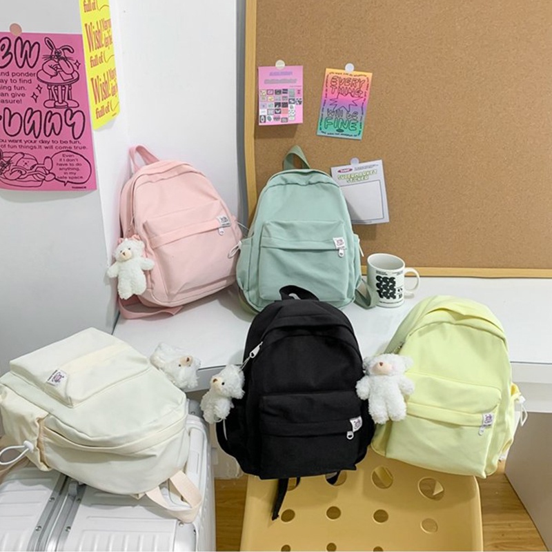 Ba Lô Vải mini Màu Sắc Kẹo Ngọt Phong Cách Hàn Quốc Dành Cho Nữ