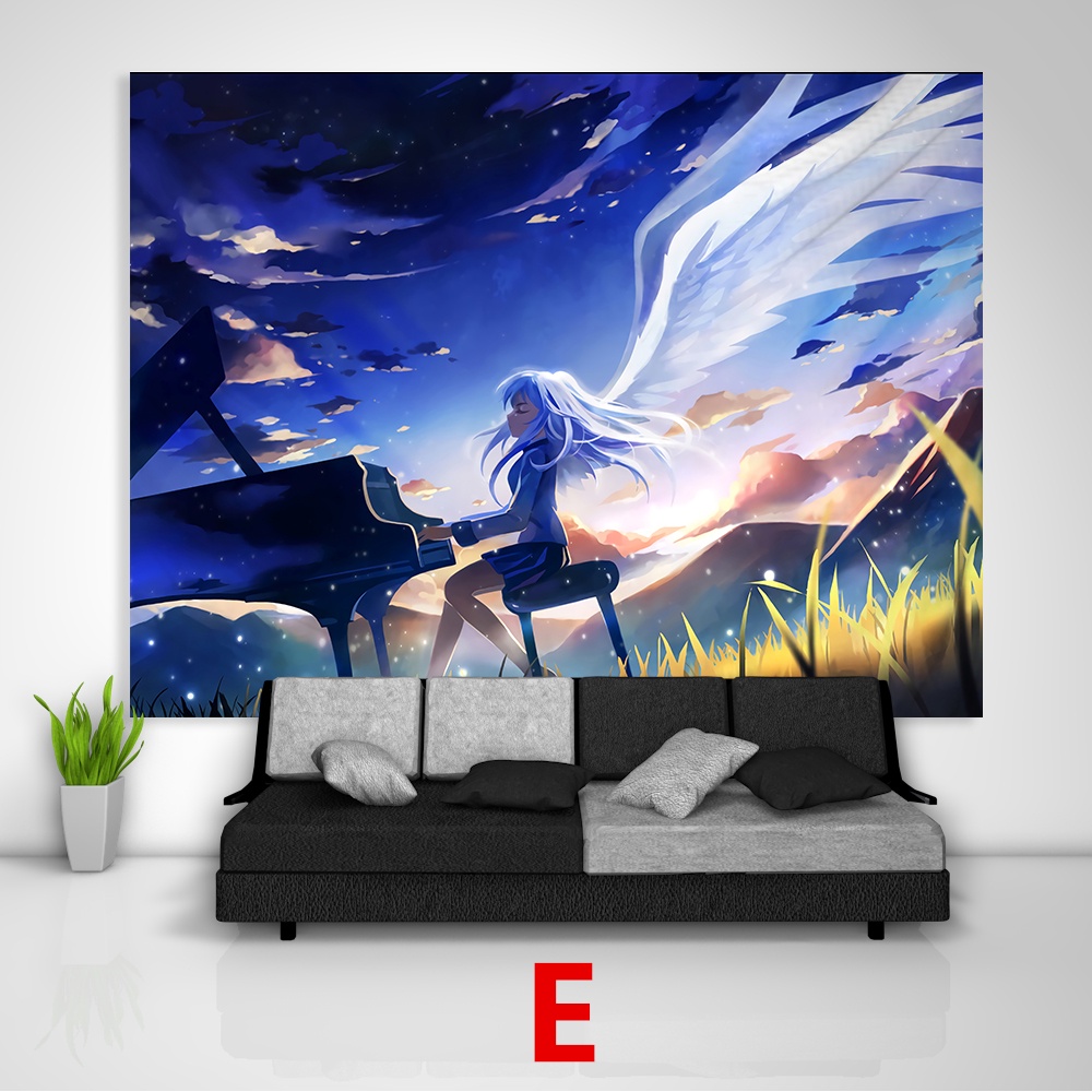 Tranh Sơn Dầu Kỹ Thuật Số Hình Thiên Thần Anime Nhật Bản! Tranh Vải Bạt Sơn Dầu Tachibana Kanade DIY Vẽ Tay Trang Trí Nội Thất Nhà