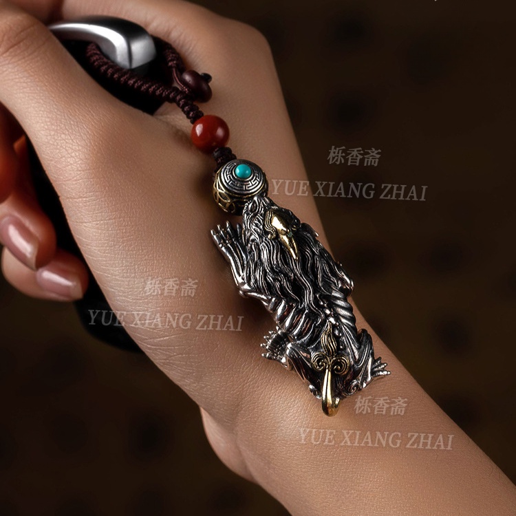 Móc Chìa Khóa Xe Hơi Pixiu Bằng Bạc Sterling S925 Phong Cách Mới Cao Cấp Sáng Tạo Dành Cho Nam Nữ