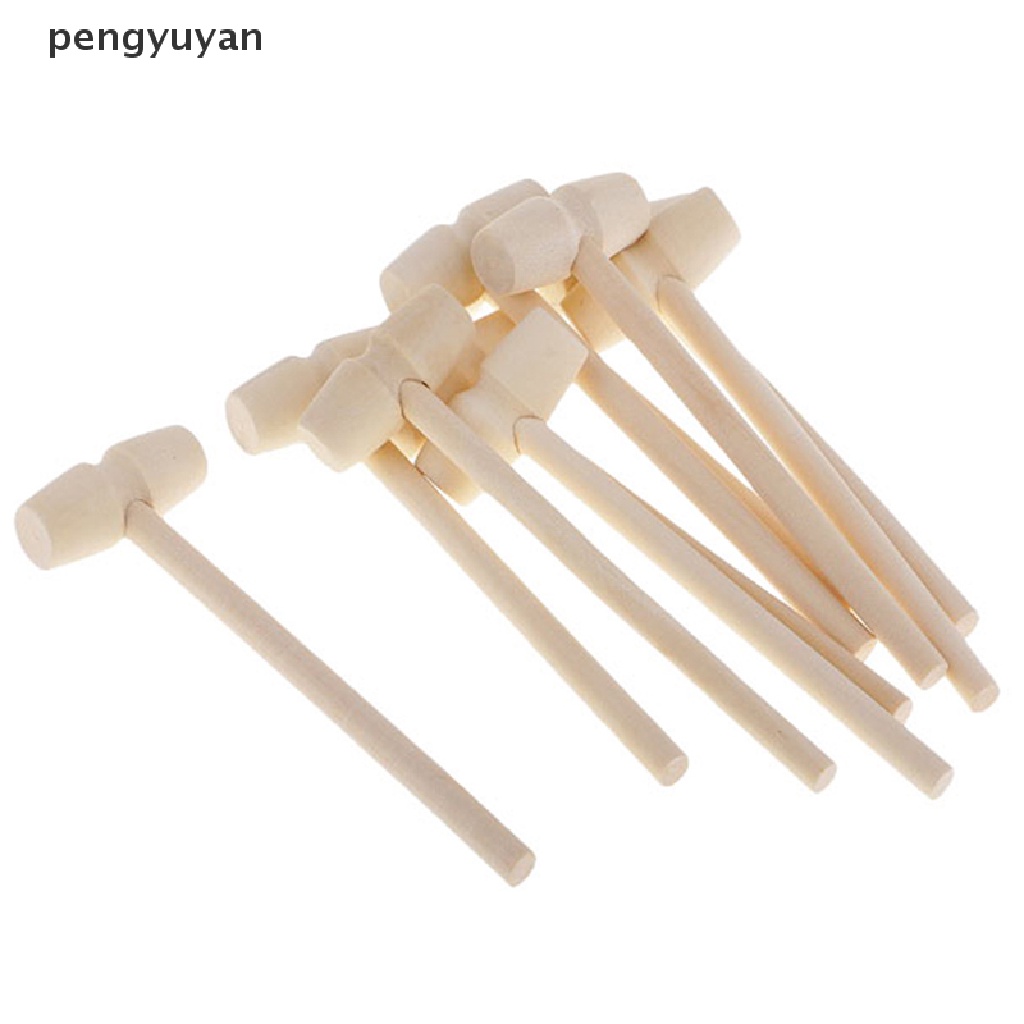 [pengyuyan] Set 10 Búa Gỗ Đồ Chơi Mini Thay Thế Cho Bé