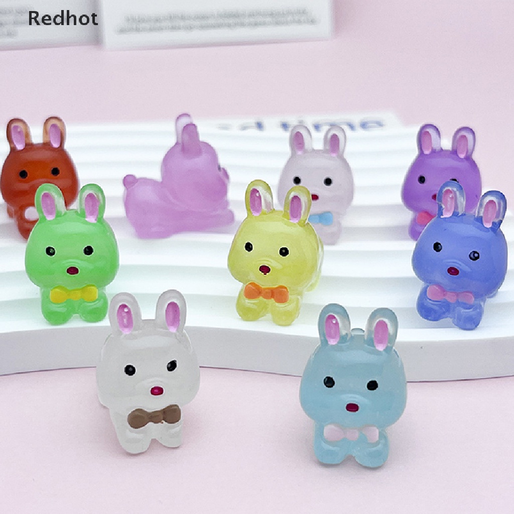 &lt; Redhot &gt; Bộ 2 Tượng Thỏ Hoạt Hình Mini Trang Trí Xe Hơi