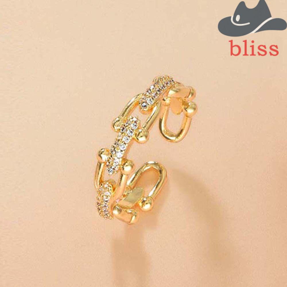 Nhẫn Cưới Dây Xích Xoắn Lãng Mạn Cho Nữ|Nhẫn Hở Thiết Kế Đơn Giản Thời Trang Cao Cấp