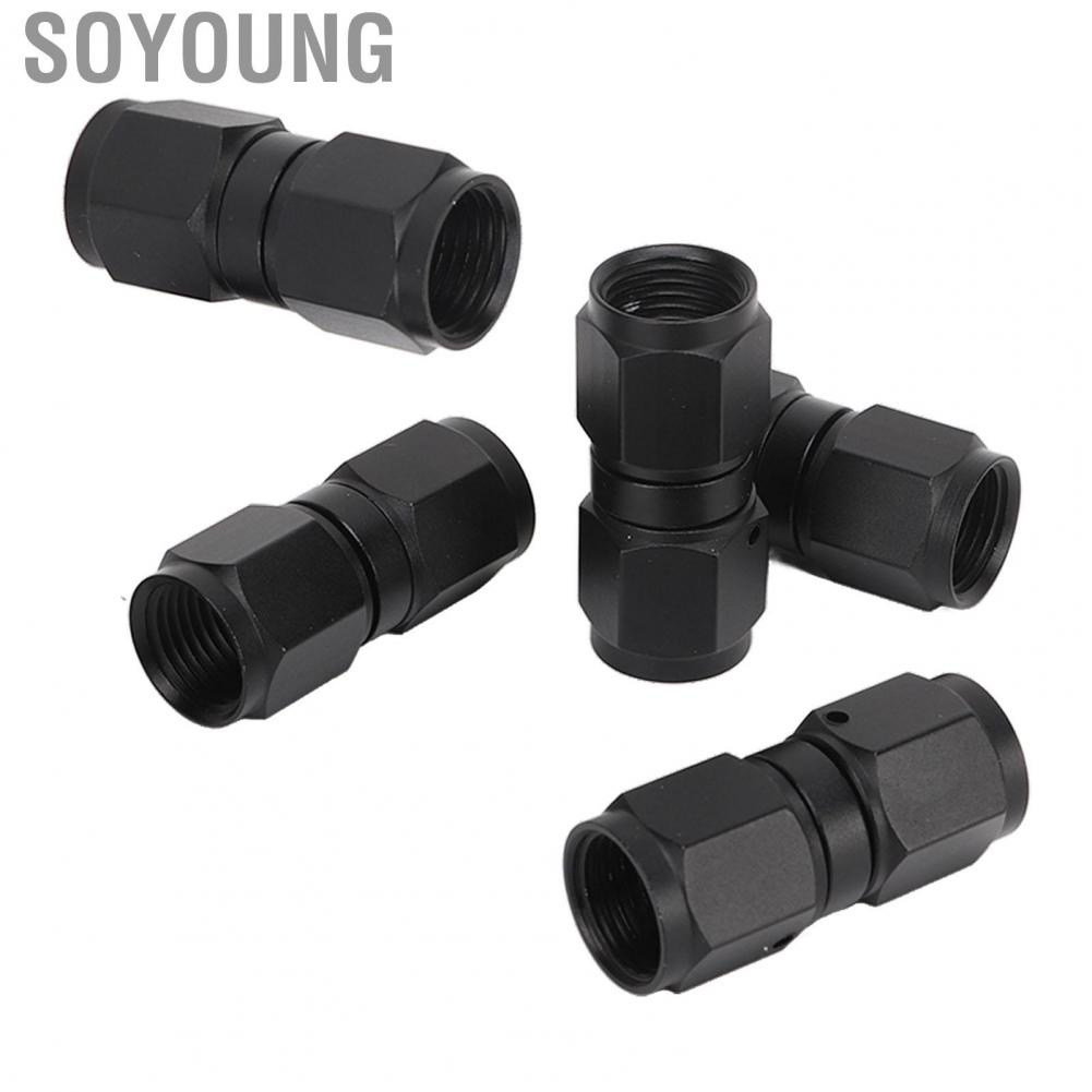 Soyoung Fuel Fitting Adapter  High Strength 5PCS Anti Rust Straight Swivel Coupler Stable Performance for Line
