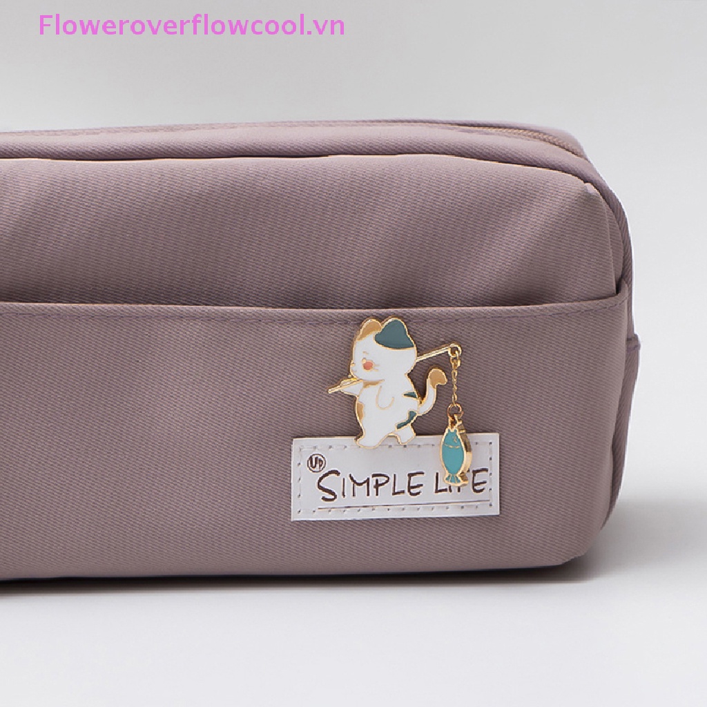 Ghim Cài Áo Hình Mèo Hoạt Hình Bằng Kim Loại DIY