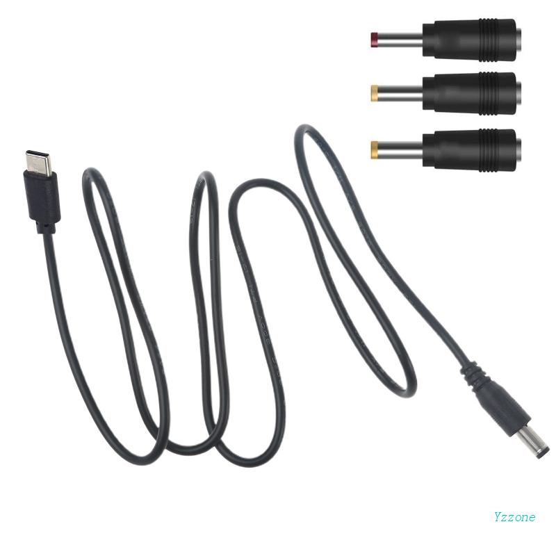 Dây Cáp Nguồn USB C Sang DC 5.5x2.1mm 2.5x0.7mm 3.5x1.35mm 4.0x1.7mm 5V Cho Thiết Bị Đèn LED 5V