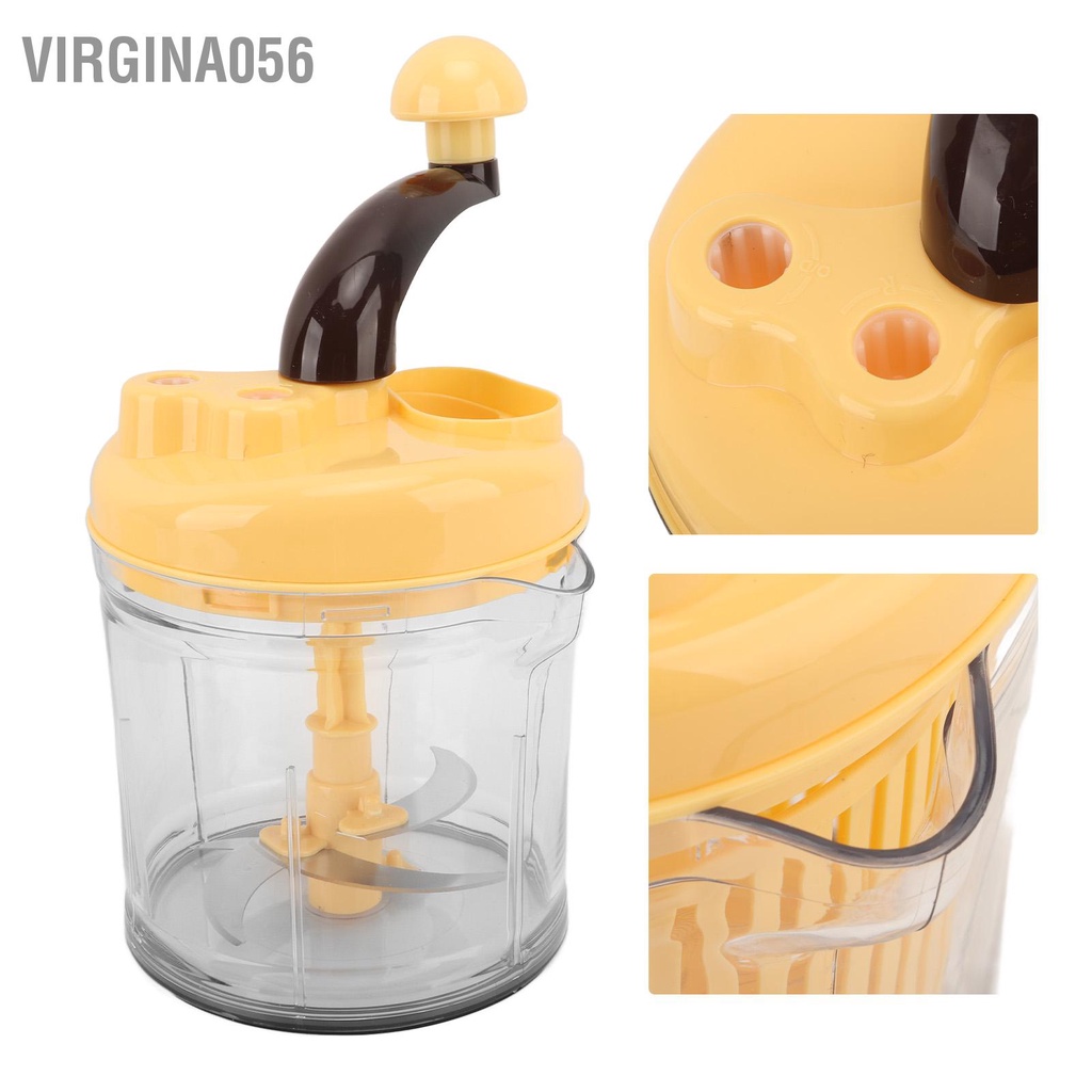 Có thể bán buôn Máy Xay Thực Phẩm Quay Tay 3 Bánh Răng Salad Spinner Rau Cho Thịt Đậu Tỏi Virgina056 Hàng giao ngay