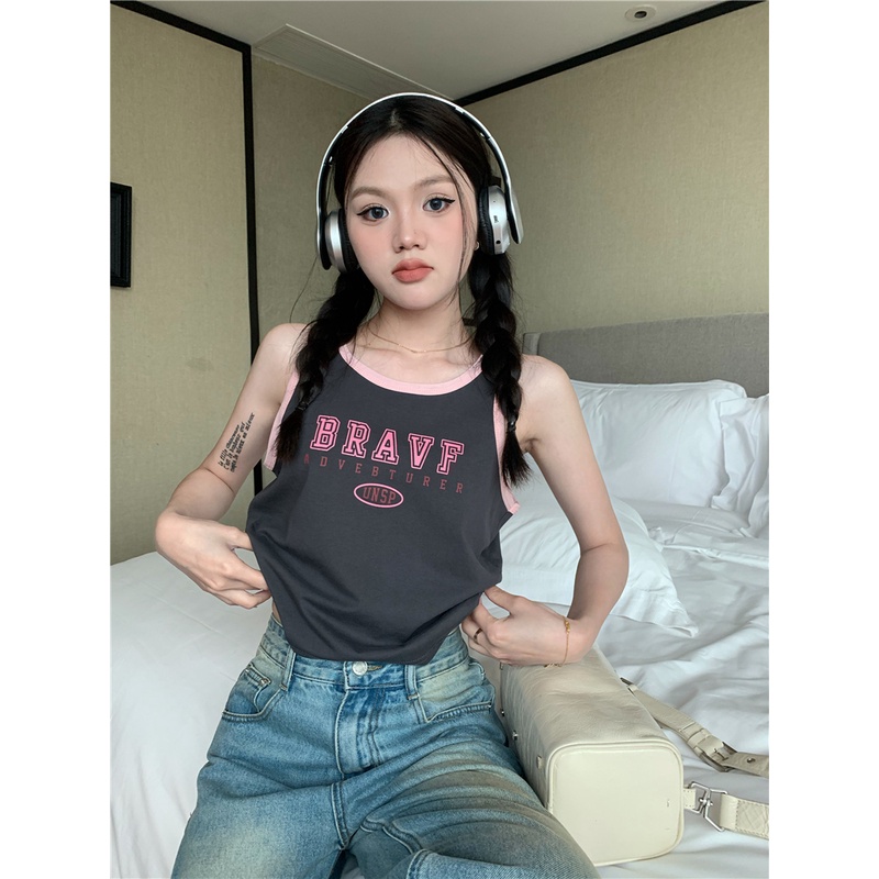 Áo Thun Nữ Không Tay In Chữ