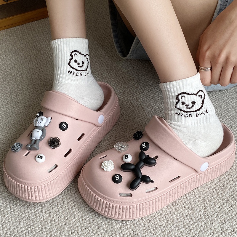 ISAHINI dép nữ dép bánh mì dép nữ dép đi trong nhà đế mềm chống trượt 15Z23040709