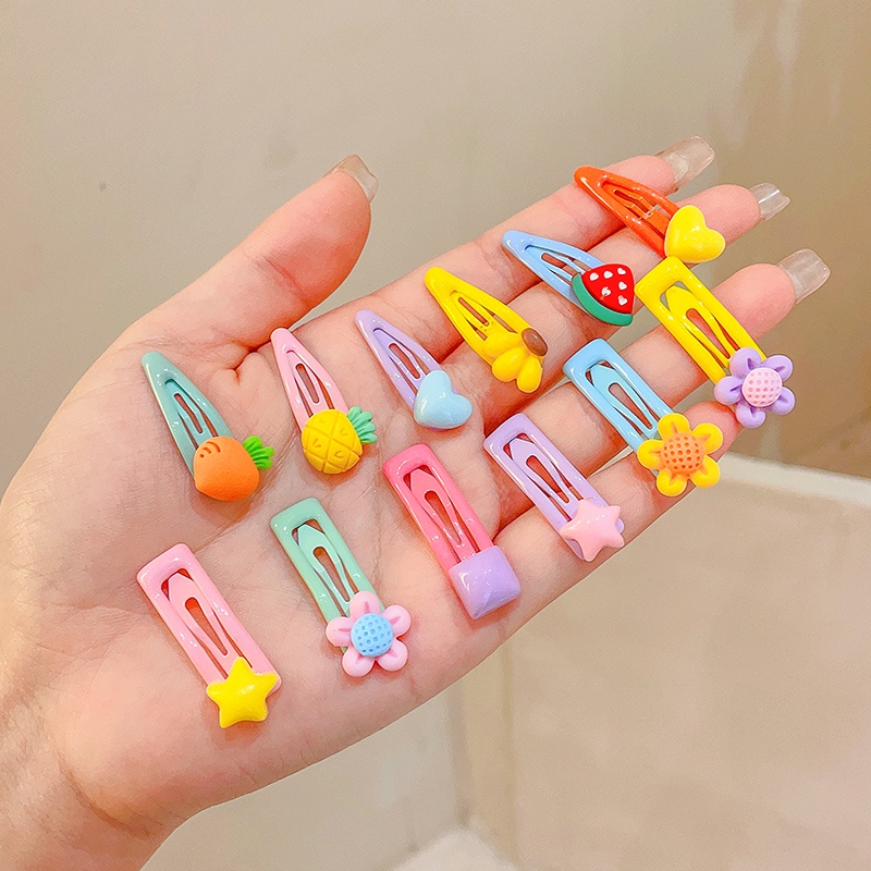 Set 5 Kẹp Tóc Mềm Mại Xinh Xắn Cho Bé Gái